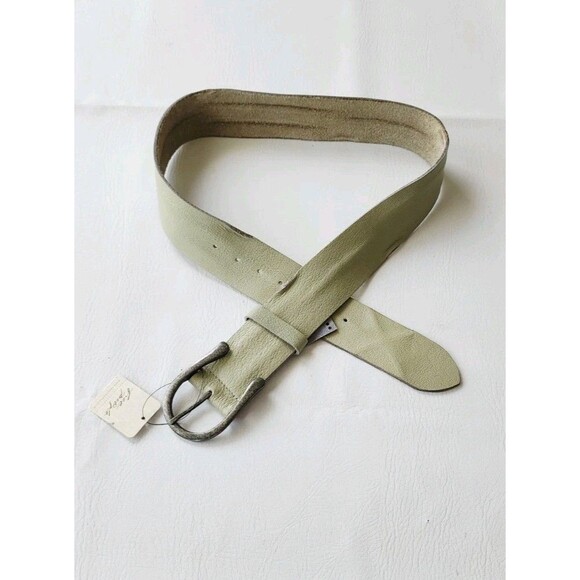 Free People Soft Rosebery Leather Belt Sage Ment Rustic Pebble M/L main image 8